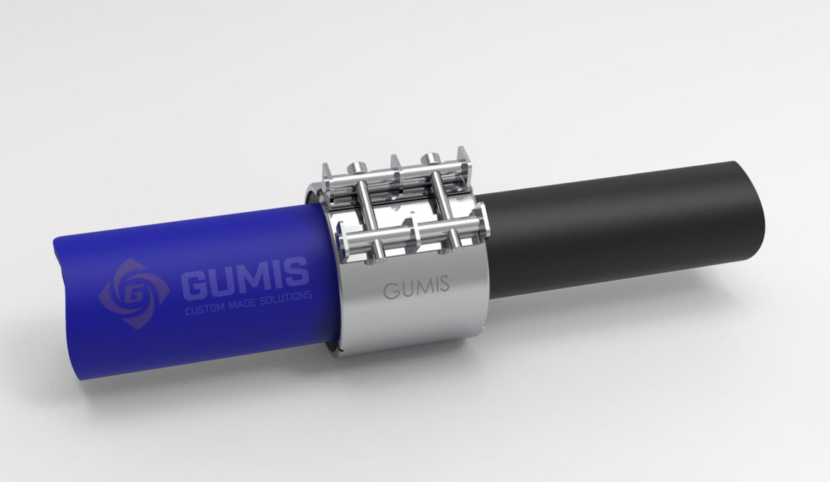Gumis-transition-coupling-for-GF-sea-drain-plastic-pipe-to-metal-pipe