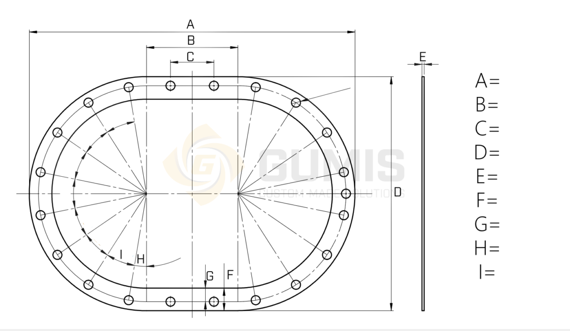 Manhole gasket drawing for order