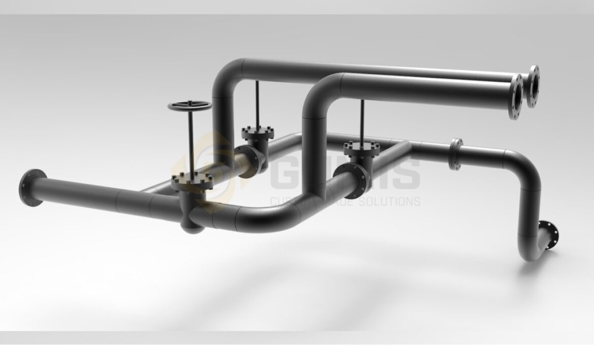 Various piping systems and connecting elements